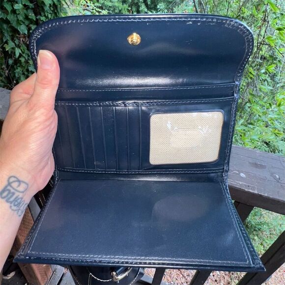 DOONEY & Bourke Leather Handbag Selleria Jayne Navy Leather Satchel Bag & Wallet - Picture 8 of 8